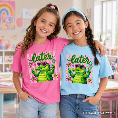 Later Alligator a Funny Cotton Tee For Girls