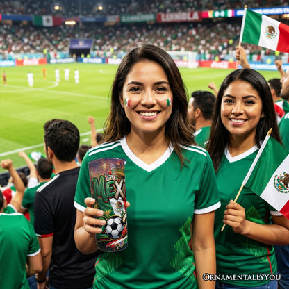 Mexico 2026 Soccer Cup Global Championship 20oz Tumbler With Lid and Stainless Steel Straw, Fans Football Gift Cup