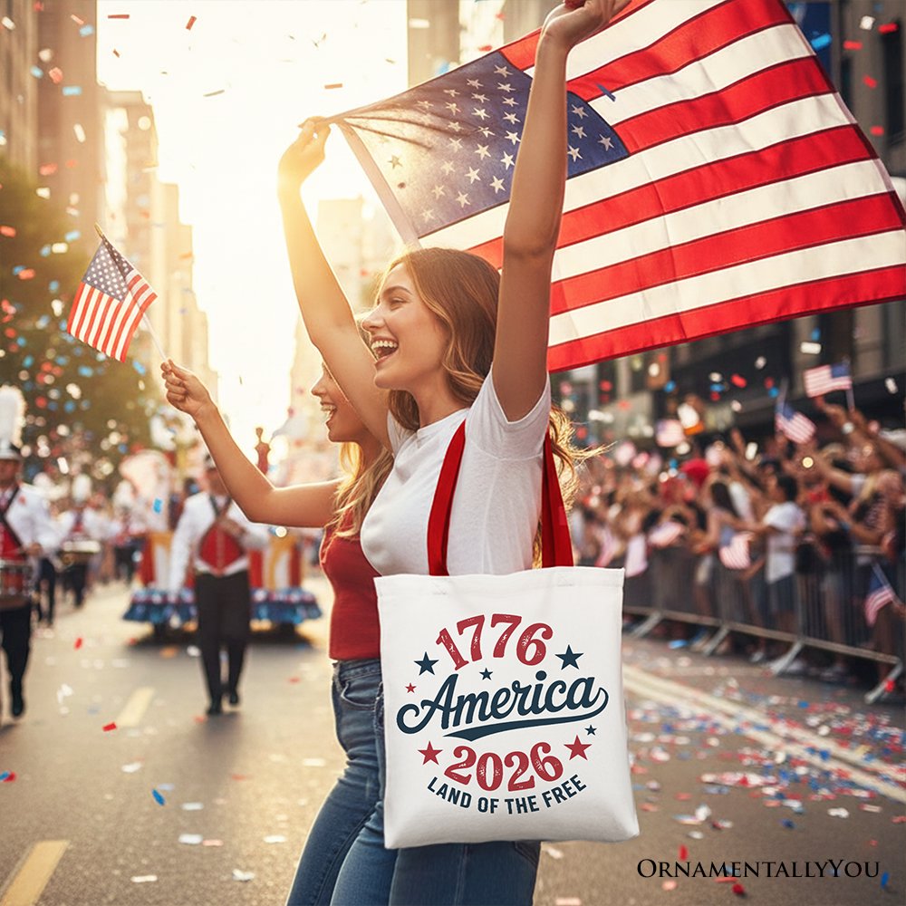 Patriotic and American Freedom Canvas Tote Bag