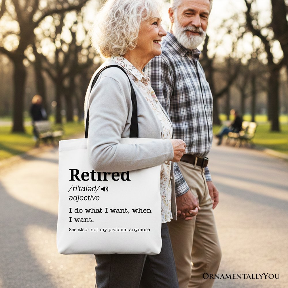Funny Retirement Canvas Tote Bag For New Retirees
