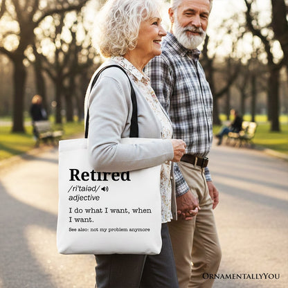 Funny Retirement Canvas Tote Bag For New Retirees