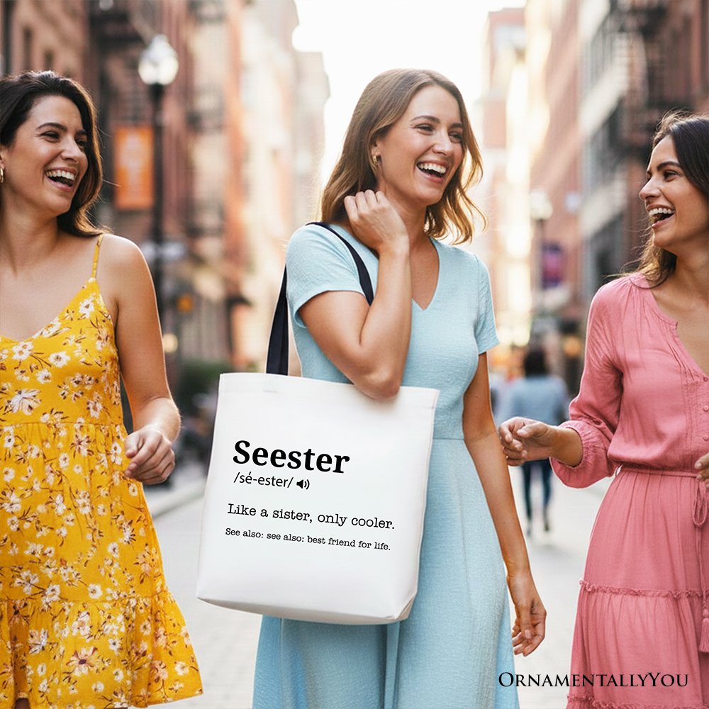 Seester Definition Canvas Tote Bag for a Sister