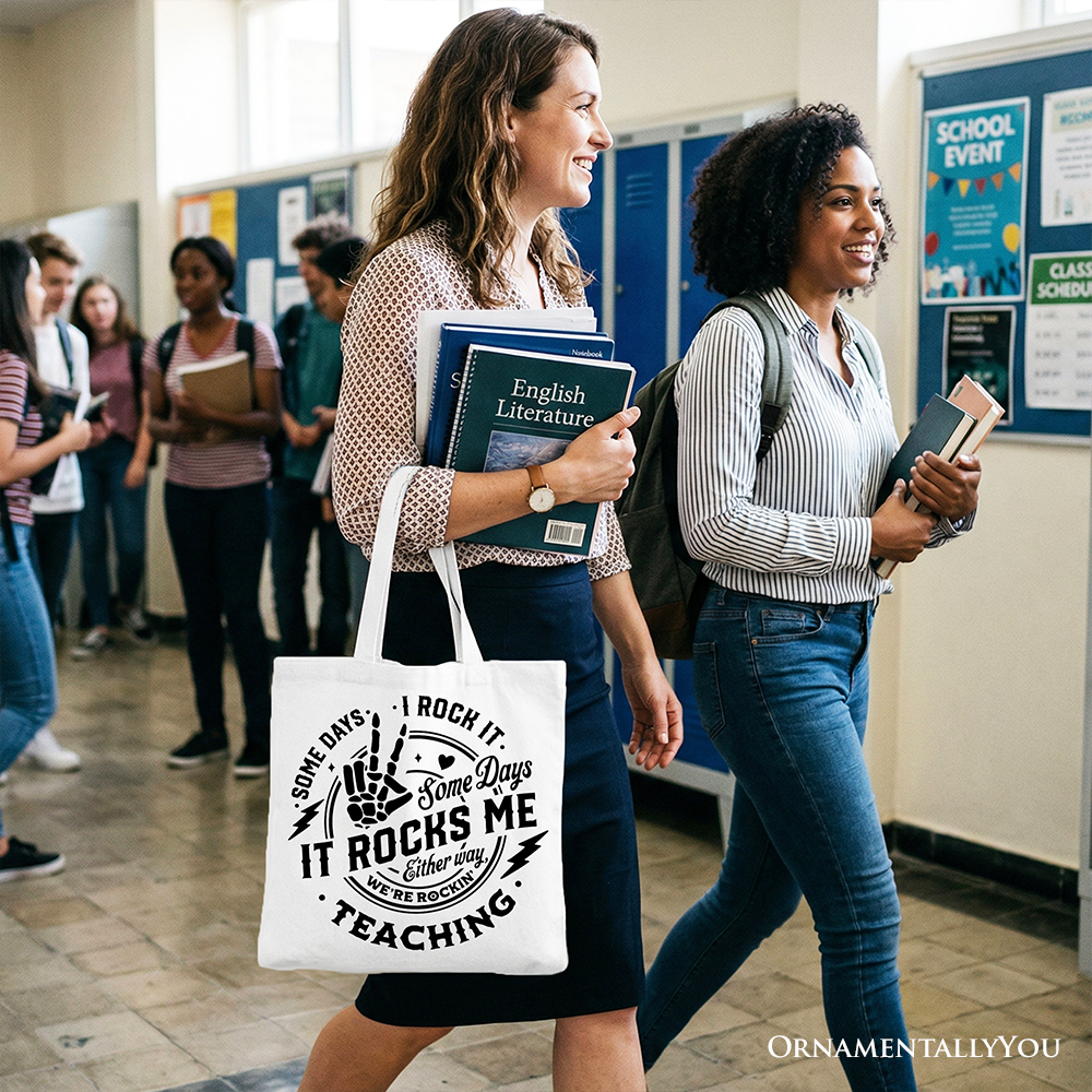 Funny Teacher Canvas Tote Bag and Gift Set