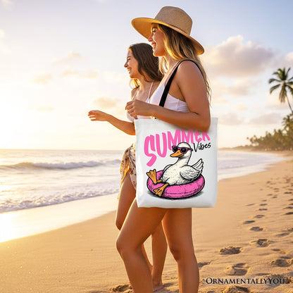 Durable Canvas Goose Tote Bag for Summer and Fun