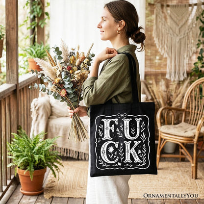 the Western Boho and Wildflower Canvas Tote Bag