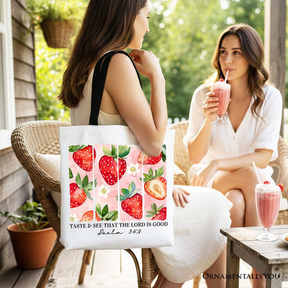 Strawberry Canvas Tote Bag and Christian Faith