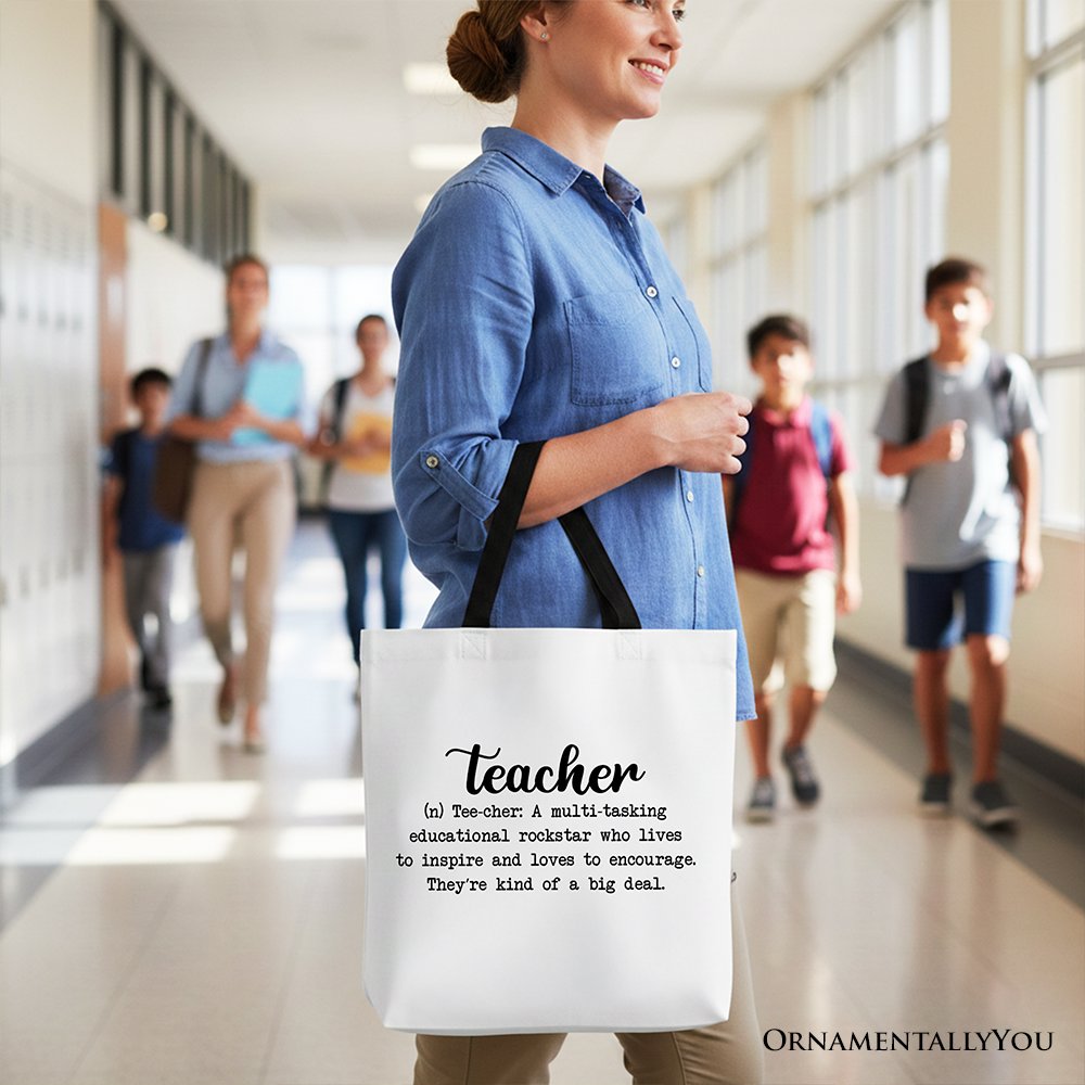 Teacher Definition Canvas Tote Bag and Educators