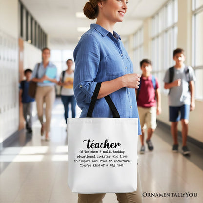 Teacher Definition Canvas Tote Bag and Educators