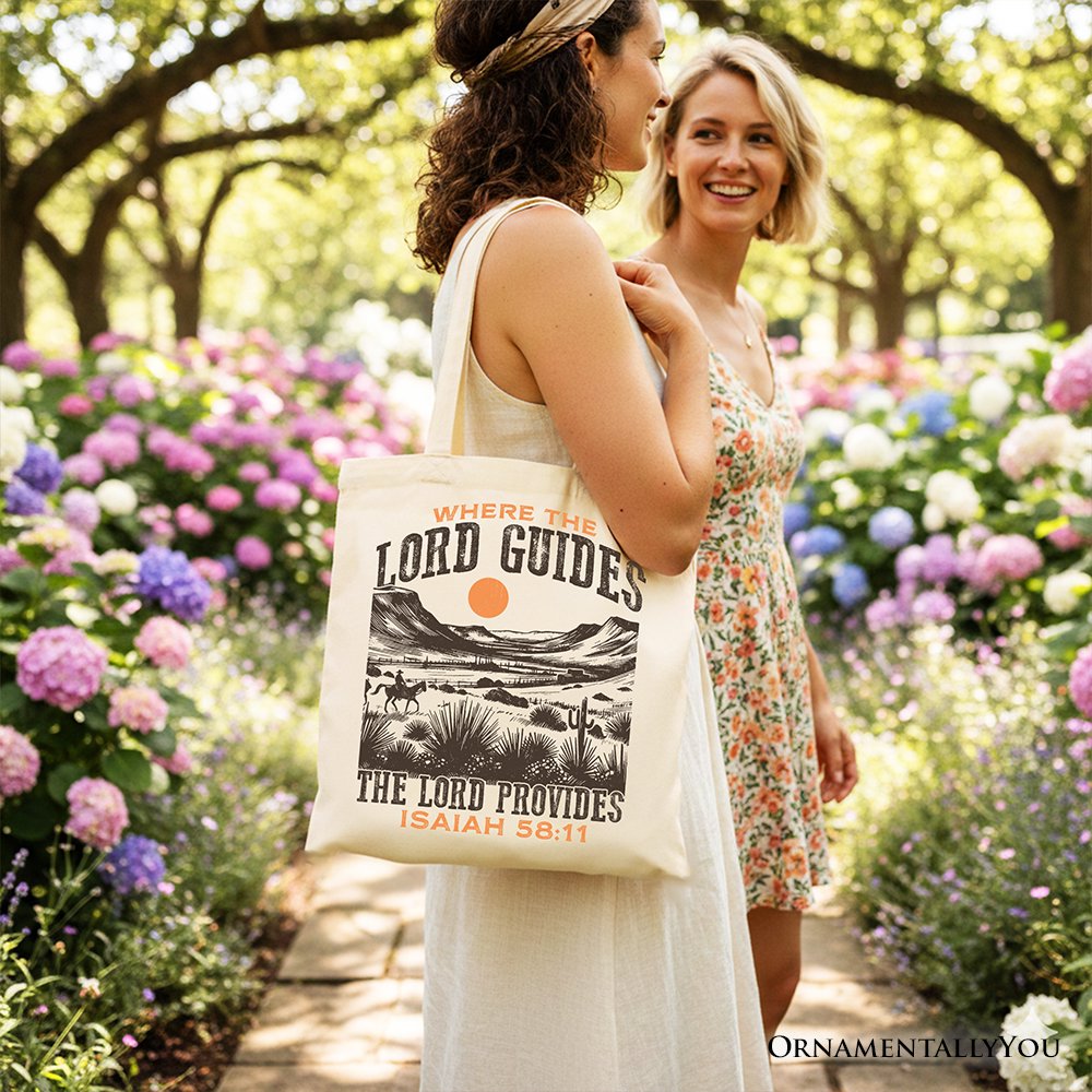 Western Christian Tote Bag For Church And Art