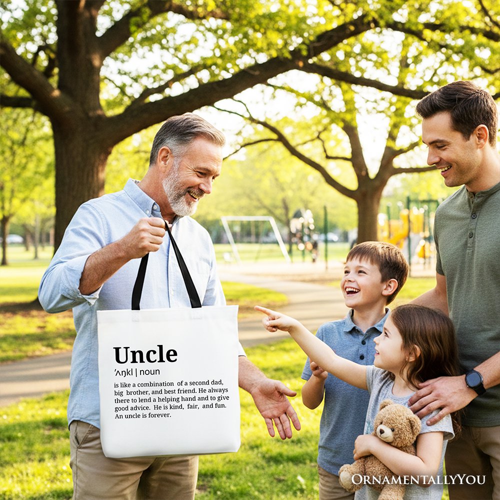 Funny Uncle Definition and Canvas Tote Bag