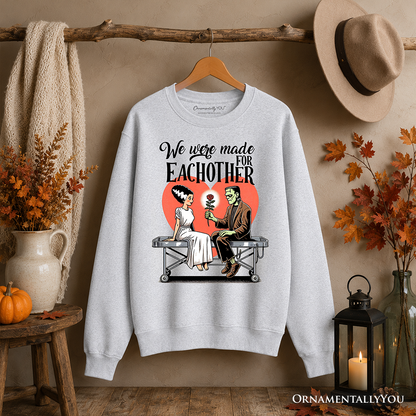 Romantic Frankenstein and Bride Couples Sweater
