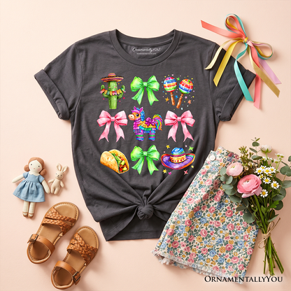Youth Soft Mexican Fiesta Bow Print Shirt
