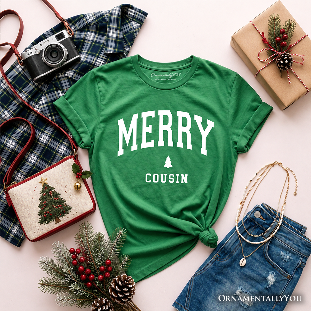 Kids Merry Cousin Retro Style and Christmas Tee