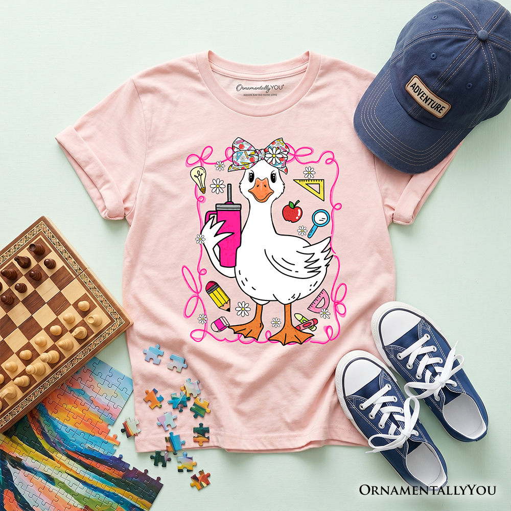 Kids Coquette Goose and School Fun Cotton Tee