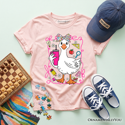 Kids Coquette Goose and School Fun Cotton Tee