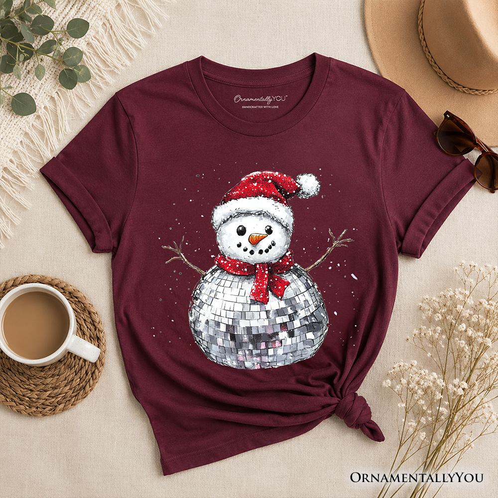 Retro Holiday Disco Snowman Tee and Dance