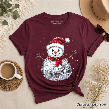 Retro Holiday Disco Snowman Tee and Dance