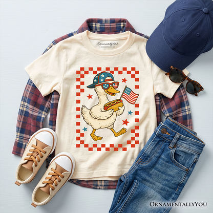 Kids Patriotic Duck Tee For The Fourth Of July