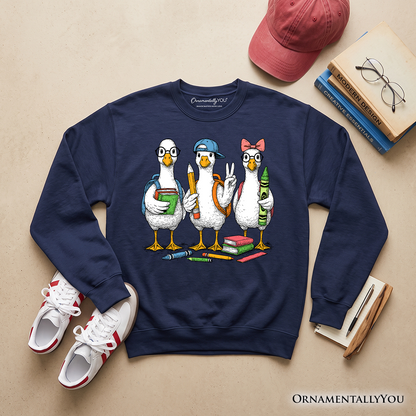Classic Goose And Teacher Back To School Sweater