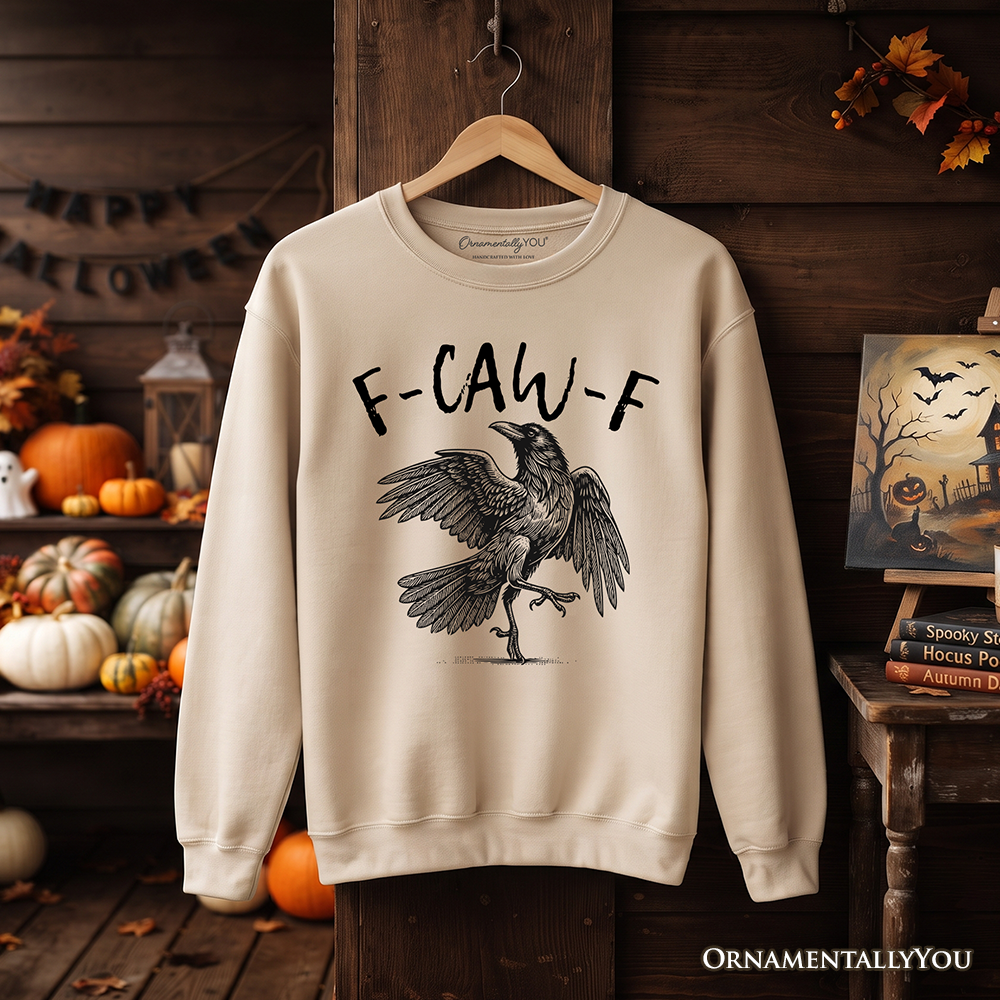 Snarky Gothic Raven Crewneck and Midweight Top