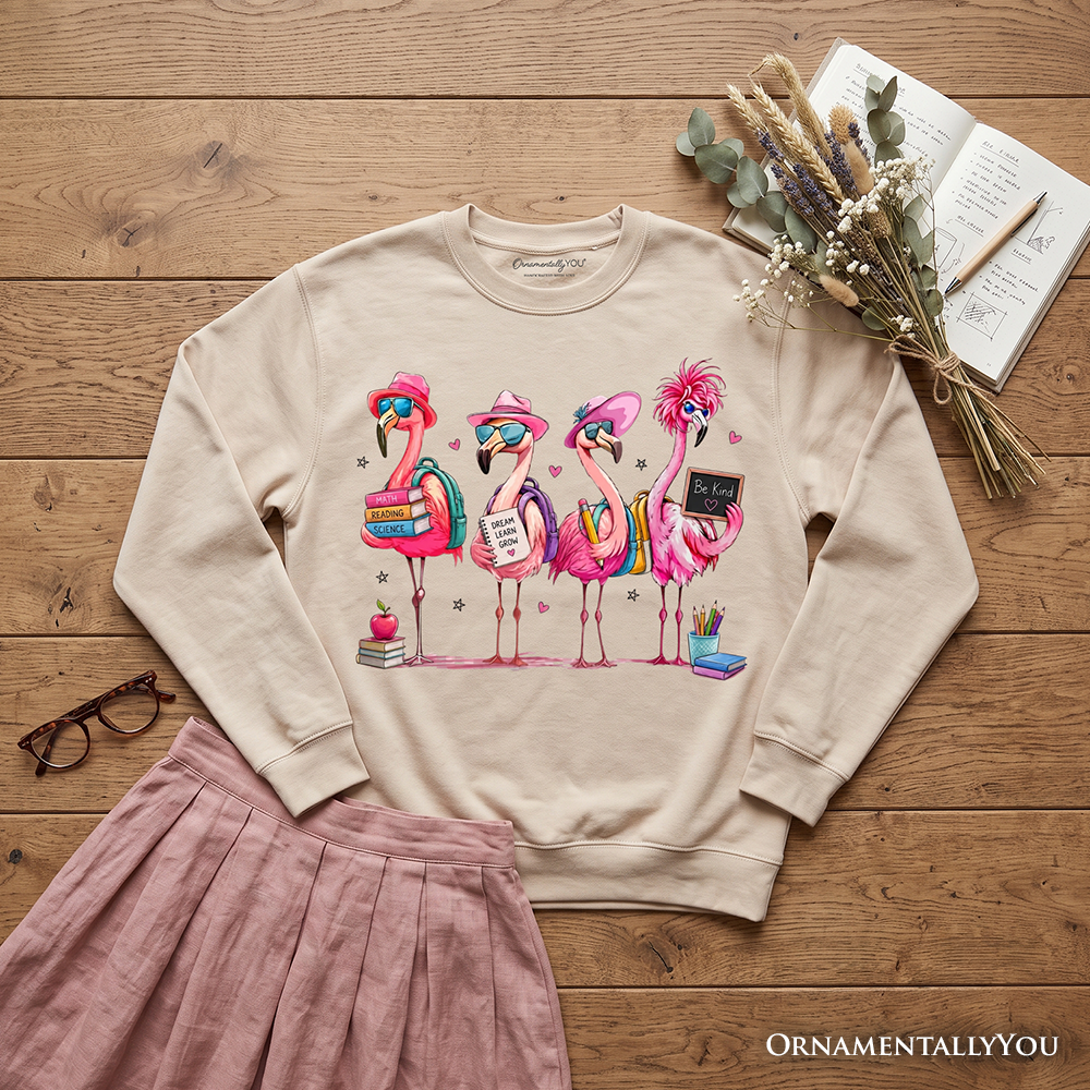 Flamingo Back To School Sweatshirt and Sweater