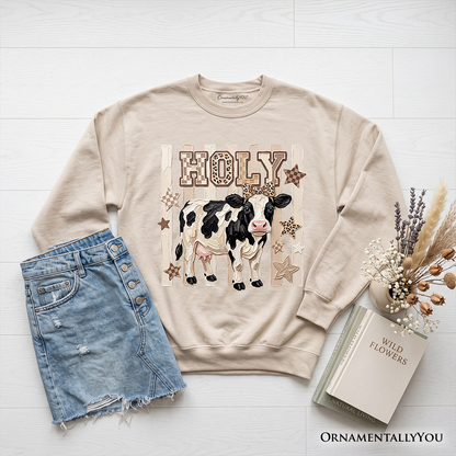 Holy Cow Coquette and Leopard Bow Sweatshirt