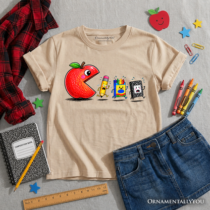 Funny Apple the First Day School Children Tee