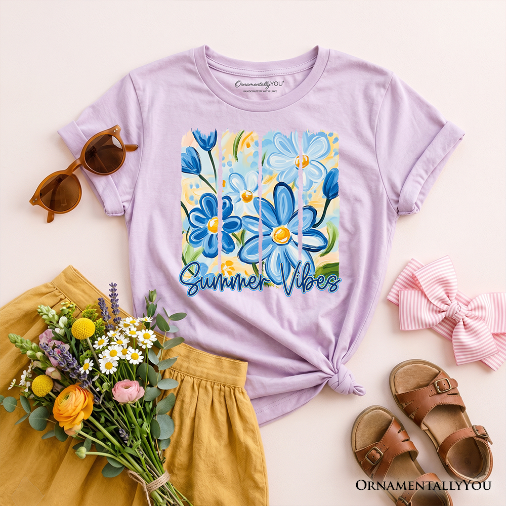 Kids Summer Brushstroke Floral Print Tee