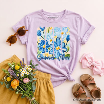 Kids Summer Brushstroke Floral Print Tee