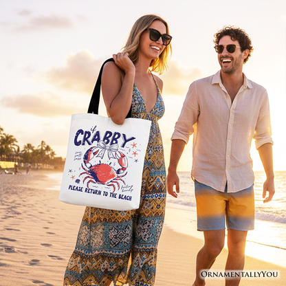 If Crabby Please Return to the Beach Tote Bag