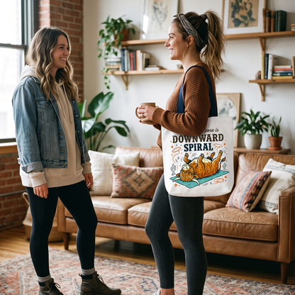 Funny Yoga Highland Cow Canvas Tote Bag and Gifts