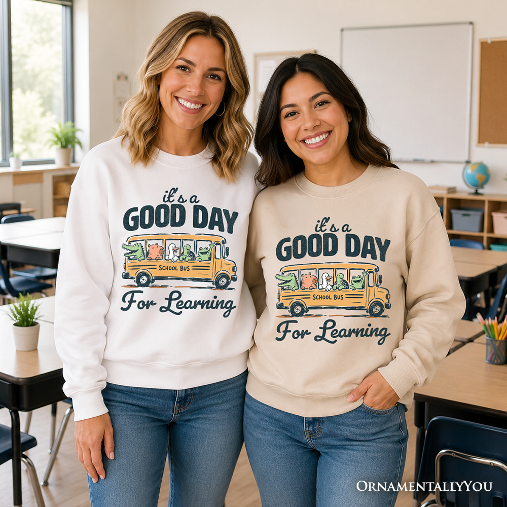 Vintage School Bus And Learning Sweatshirt