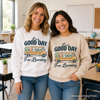 Vintage School Bus And Learning Sweatshirt