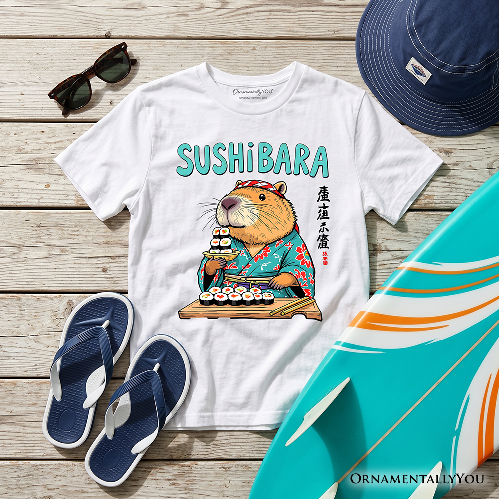 Funny Sushi Capybara Tee for Kids and Youth