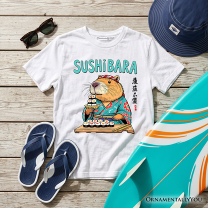 Funny Sushi Capybara Tee for Kids and Youth
