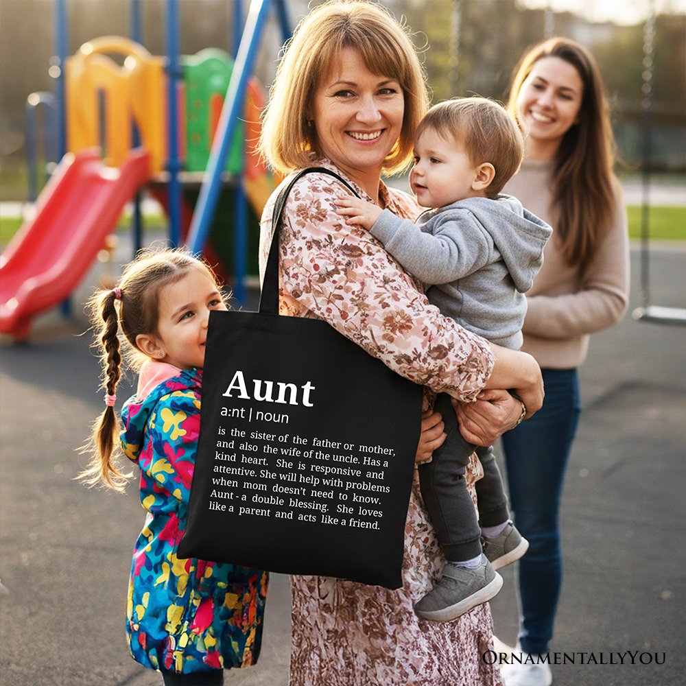 Aunt Definition Canvas Tote Bag and Family Gift
