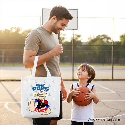 The Best Pop Ever Popeye Canvas Tote Bag for Dad