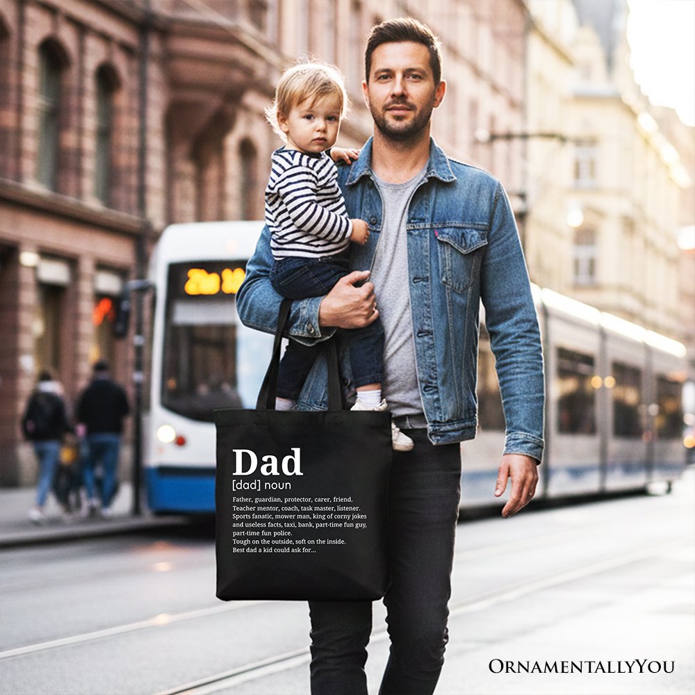 Funny Dad Definition Canvas Tote Bag and Gift