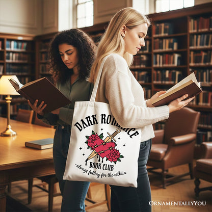 Dark Romance Book Club Canvas Tote Bag for Books