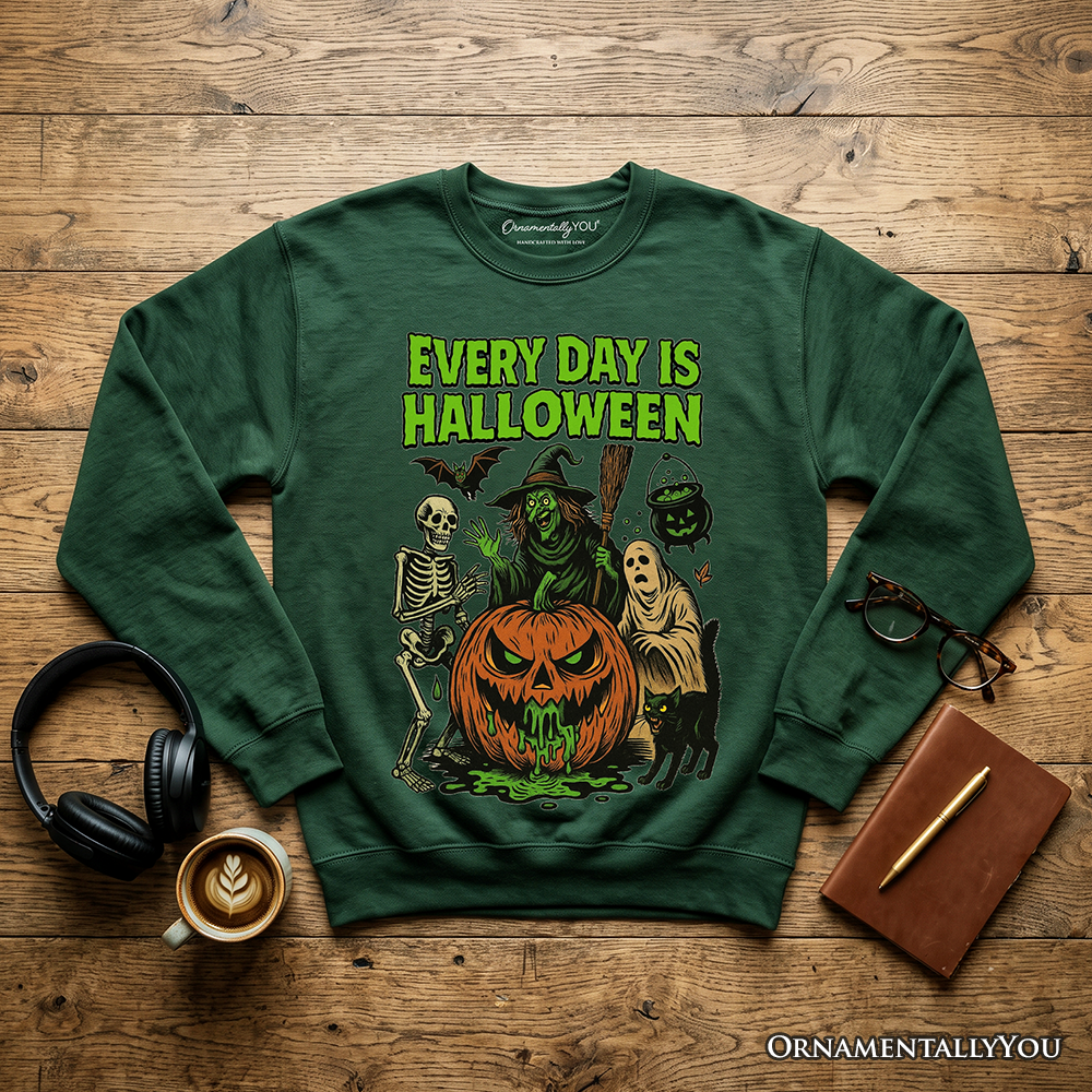 Every Day Halloween Sweatshirt And Vintage Vibes