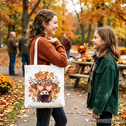 Fall Highland Cow Tote Bag and Autumn Vibes