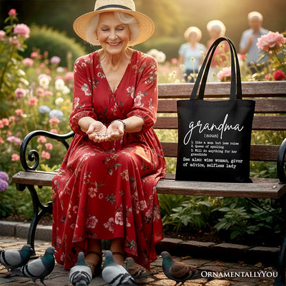 Funny Grandma Definition Canvas Tote for Nana