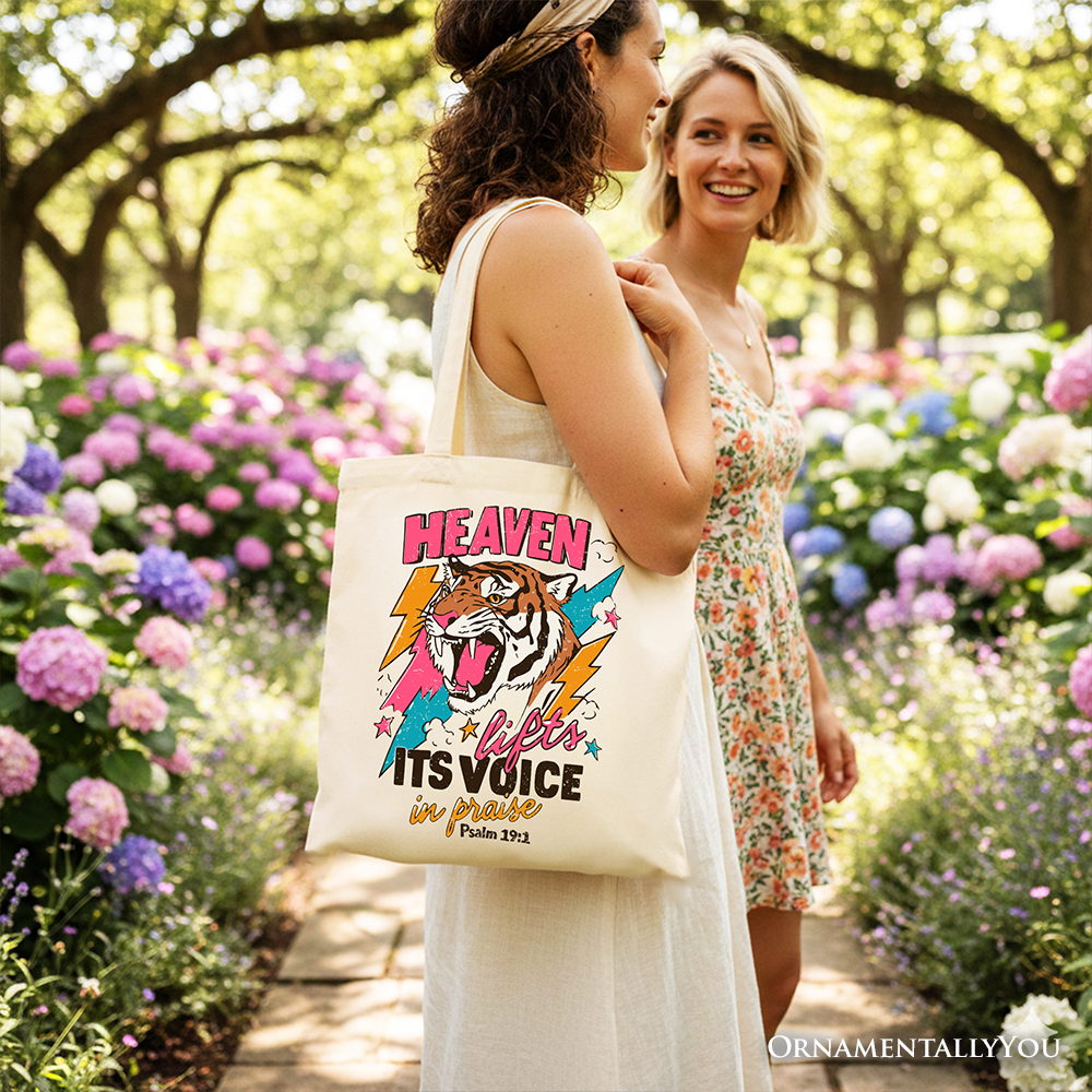 Heaven Lifts a Christian Canvas Tote Bag