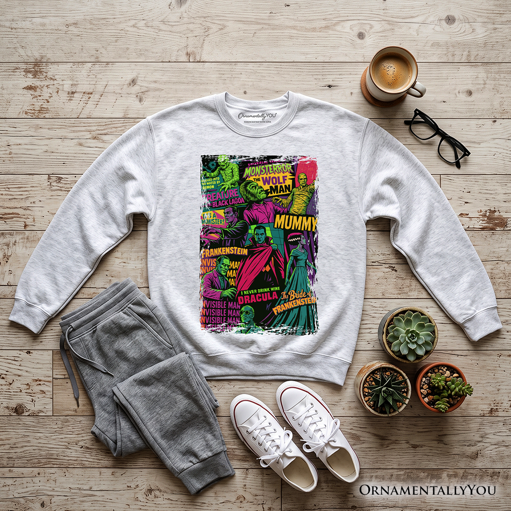 Classic Horror and Comic Monster Sweatshirt