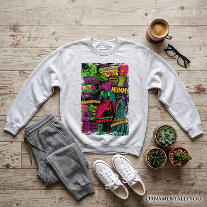 Classic Horror and Comic Monster Sweatshirt