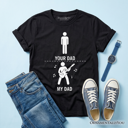 Official Kids vs Cool Dad Bass Guitar Rock Tee
