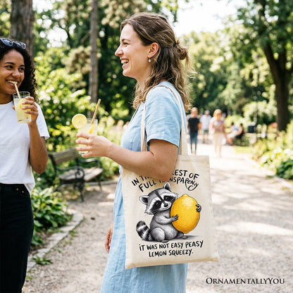 Funny Raccoon Tote Bag And A Sarcastic Gift