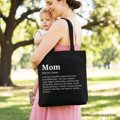 Funny Mom Definition Canvas Tote Bag and a Gift