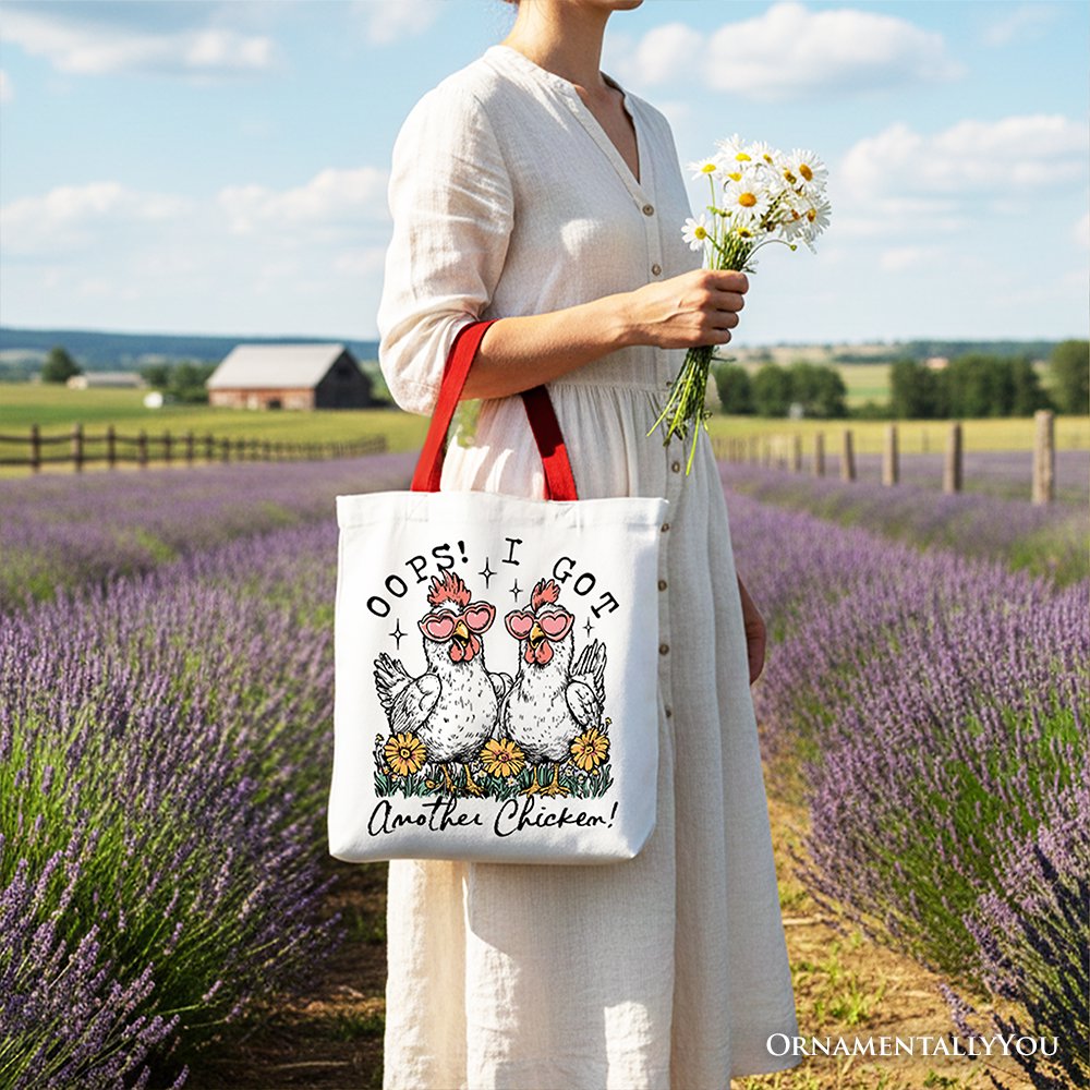 Funny Chicken Canvas Tote Bag For A Farm Fan