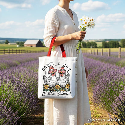 Funny Chicken Canvas Tote Bag For A Farm Fan